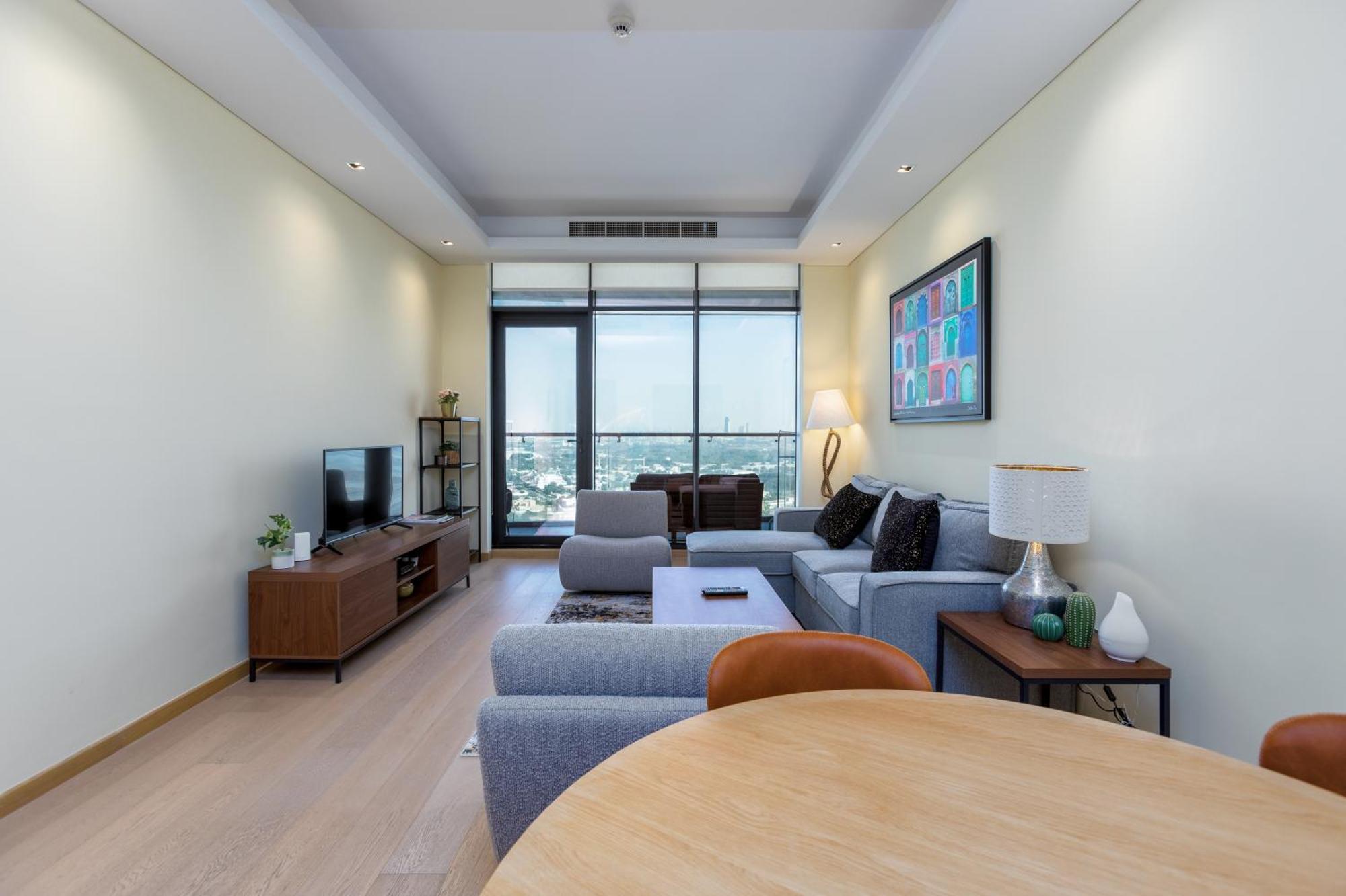 Modern 1Br Apartment, High Floor, Near Dubai Mall Ngoại thất bức ảnh