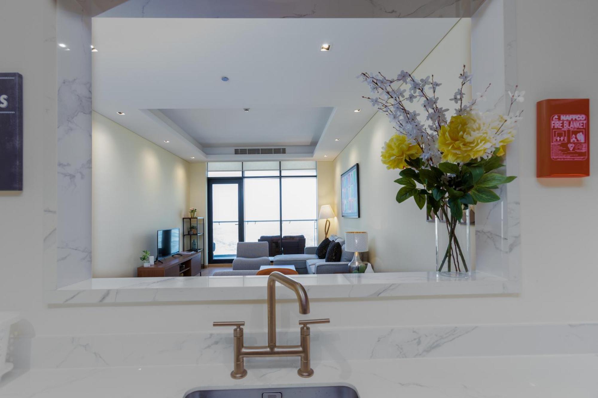 Modern 1Br Apartment, High Floor, Near Dubai Mall Ngoại thất bức ảnh